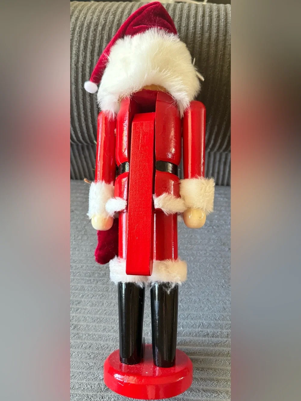 Vintage Kurt Adler Red Santa Nutcracker Christmas with Velvet Sack w Box